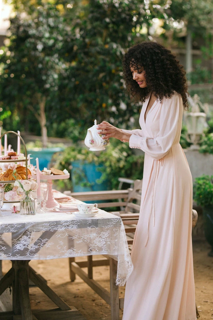 Morning Lavender Best Sellers Chloe Wrap Maxi Dress