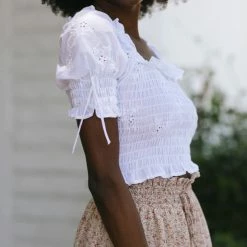 Style Melody Clothing Jasmine Smocked Crop Top