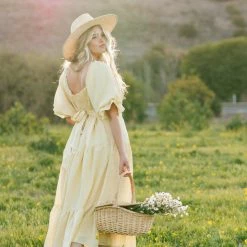 & Merci Best Sellers Paige Puff Sleeve Tiered Midi Dress