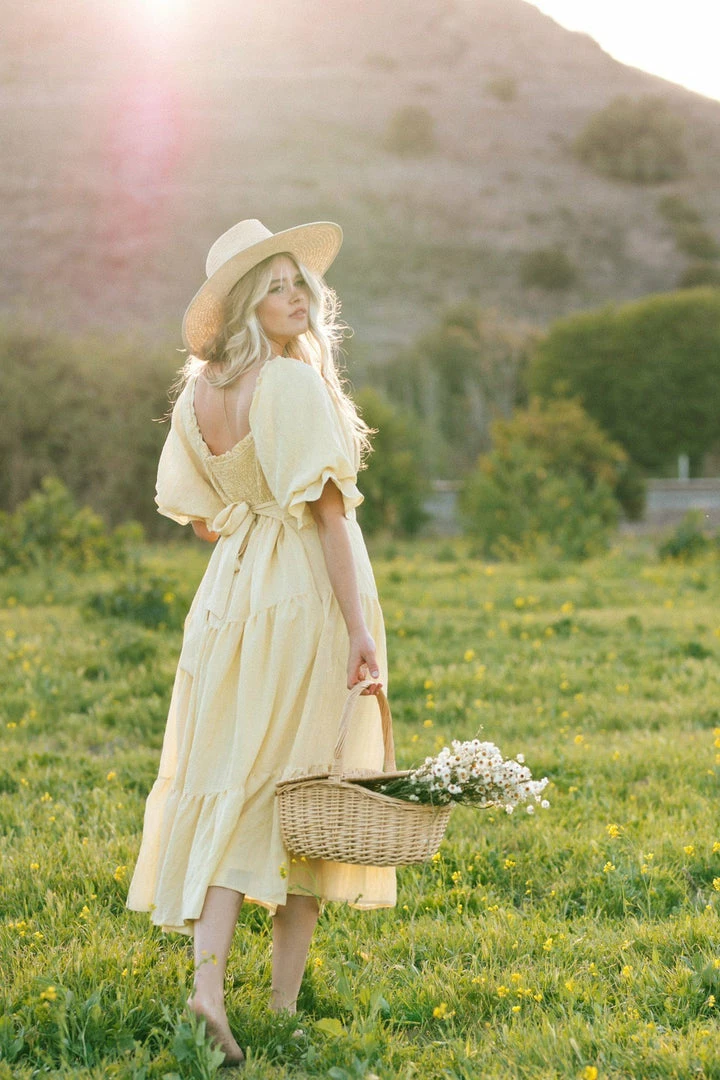 & Merci Best Sellers Paige Puff Sleeve Tiered Midi Dress