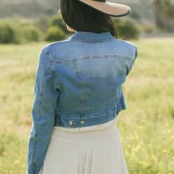 Style Melody Clothing Sherrie Cropped Denim Jacket