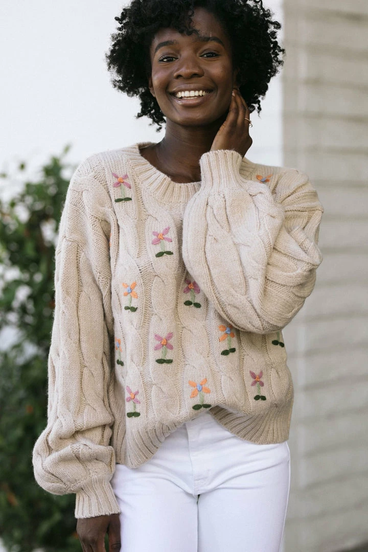 In Loom Clothing Melrose Embroidered Sweater
