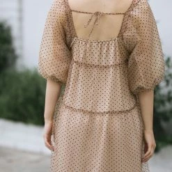 Lush Miriam Dotted Mesh Dress