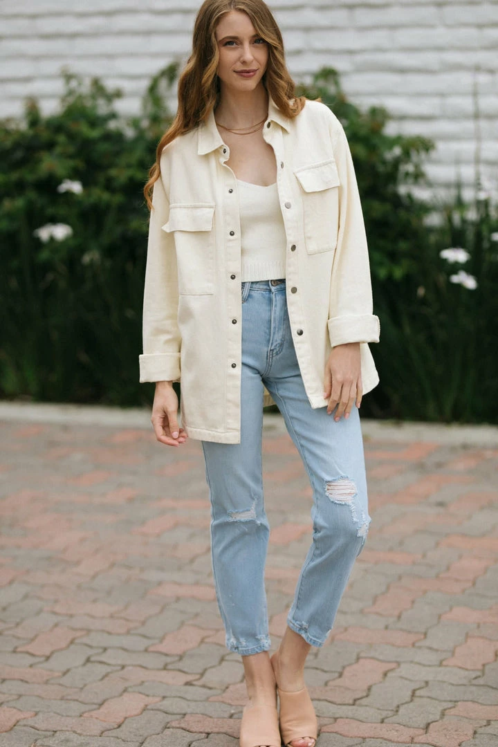 Papermoon Kacey Buttoned Shirt Jacket Clothing