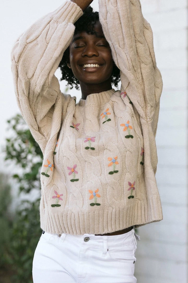 In Loom Clothing Melrose Embroidered Sweater