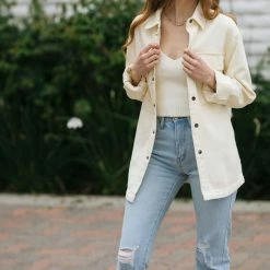 Papermoon Kacey Buttoned Shirt Jacket Clothing