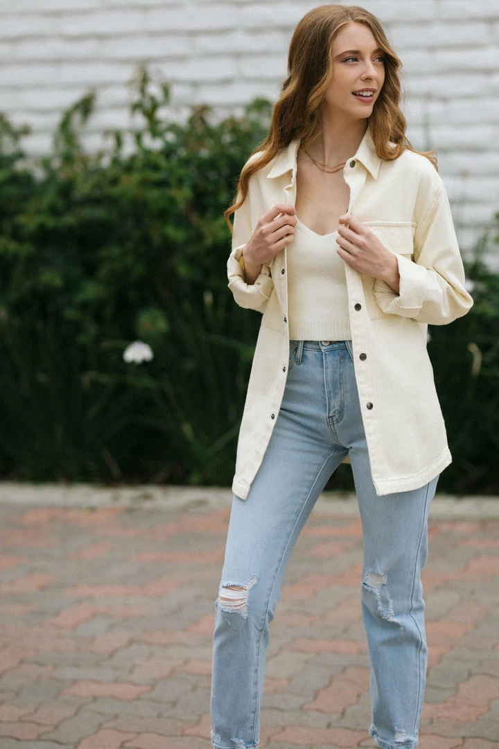 Papermoon Kacey Buttoned Shirt Jacket Clothing