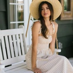 Le Lis Fernanda Smocked Midi Dress