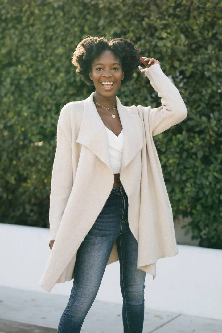 In Loom Spencer Lapel Knit Cardigan