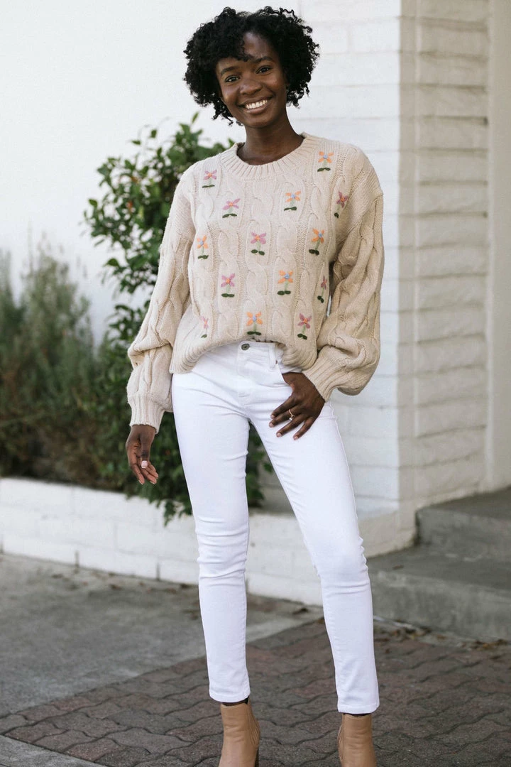 In Loom Clothing Melrose Embroidered Sweater