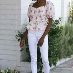 Fore Collection Lottie Sweetheart Peplum Top Work Essentials