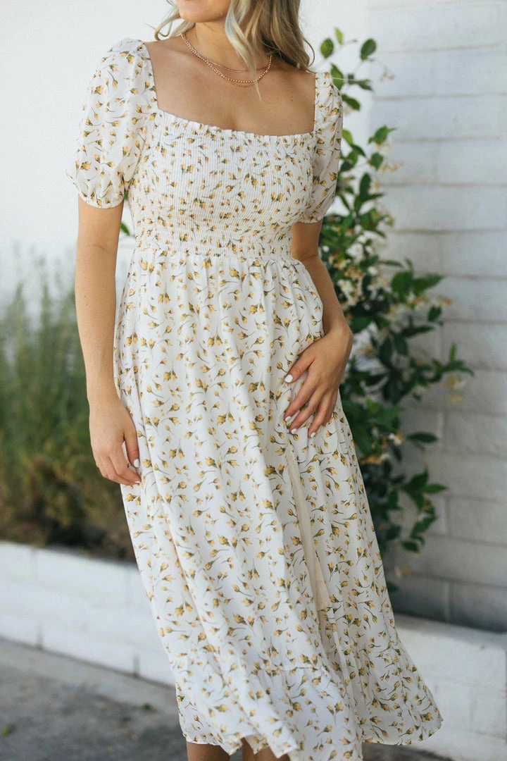 Sundayup Clarissa Puff Sleeve Midi Dress Best Sellers