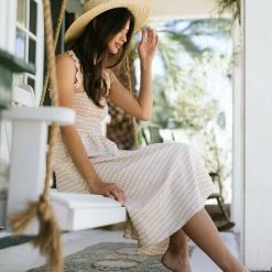 Le Lis Fernanda Smocked Midi Dress