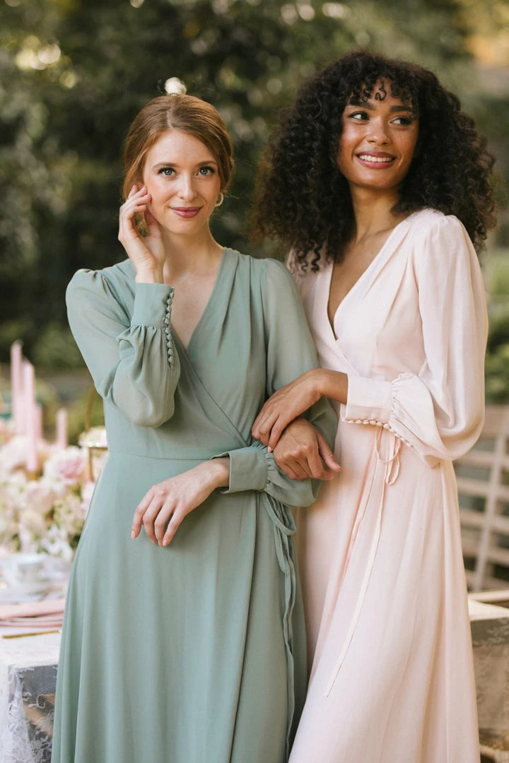 Morning Lavender Best Sellers Chloe Wrap Maxi Dress