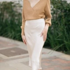 Lush Clothing Greta Surplice Knit Sweater