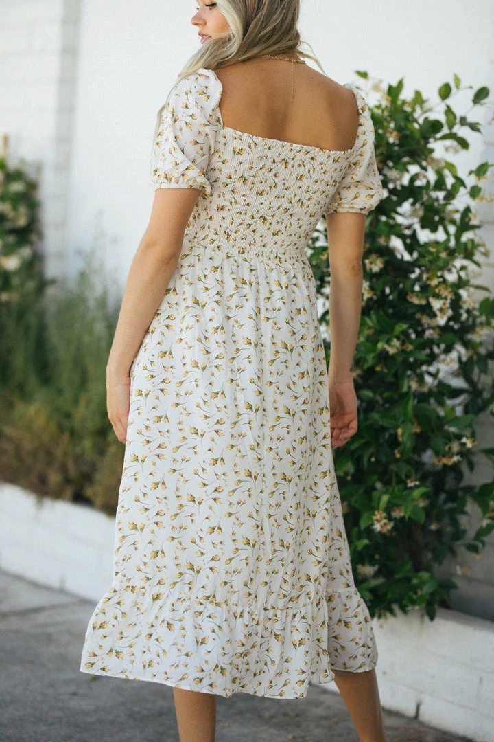 Sundayup Clarissa Puff Sleeve Midi Dress Best Sellers