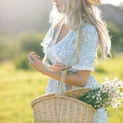 In Loom Pauline Flutter Sleeve Floral Midi Dress Clothing