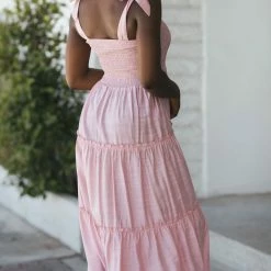 Vine & Love Maternity Friendly Paisley Tie Shoulder Dress