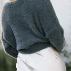 Hyfve Clothing Raven Cropped Eyelash Sweater