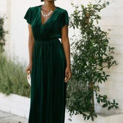 See And Be Seen Best Sellers Vanessa Velvet Surplice Maxi Dress