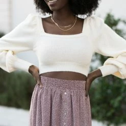 Mimosa Gloria Puff Sleeve Sweater Maternity Friendly