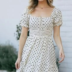 Peach Love California Nadine Dotted Mini Dress Clothing