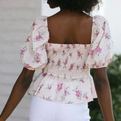 Fore Collection Lottie Sweetheart Peplum Top Work Essentials