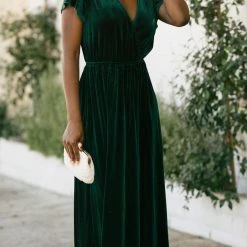 See And Be Seen Best Sellers Vanessa Velvet Surplice Maxi Dress