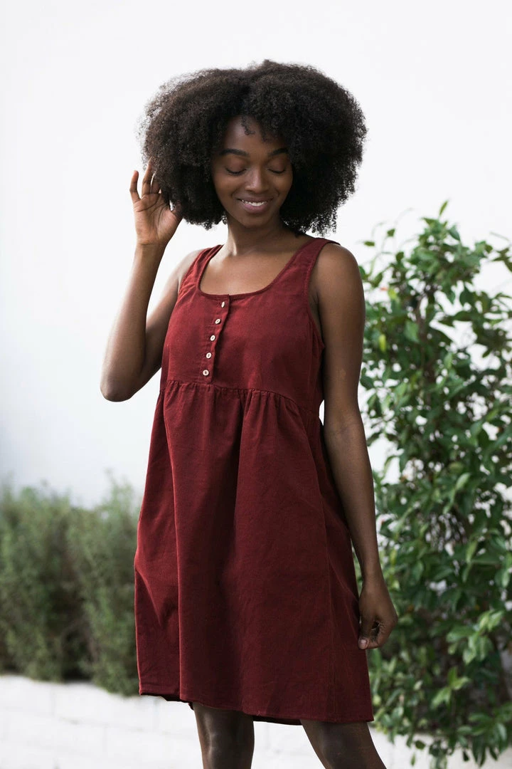 Wishlist Clothing Hayden Corduroy Babydoll Dress