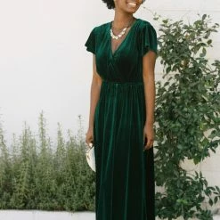 See And Be Seen Best Sellers Vanessa Velvet Surplice Maxi Dress