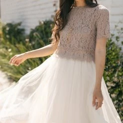 Space 46 Georgia Cropped Lace Top