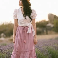 In Loom Maternity Friendly Lilian Tiered Tassel Maxi Skirt