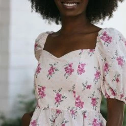 Fore Collection Lottie Sweetheart Peplum Top Work Essentials