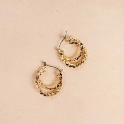 ANA Molly Twisted Double Hoop Earrings