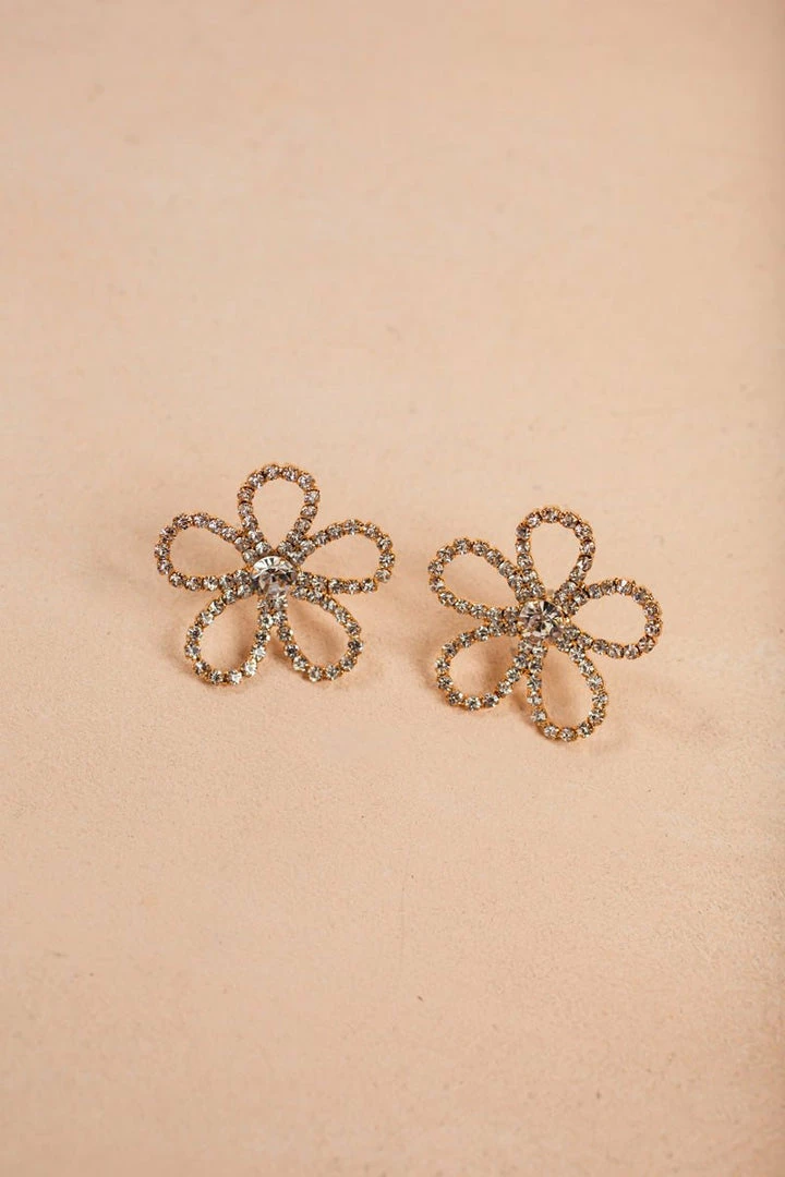 Joia Shelby Crystal Flower Earrings Accessories