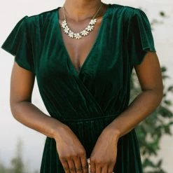 See And Be Seen Best Sellers Vanessa Velvet Surplice Maxi Dress