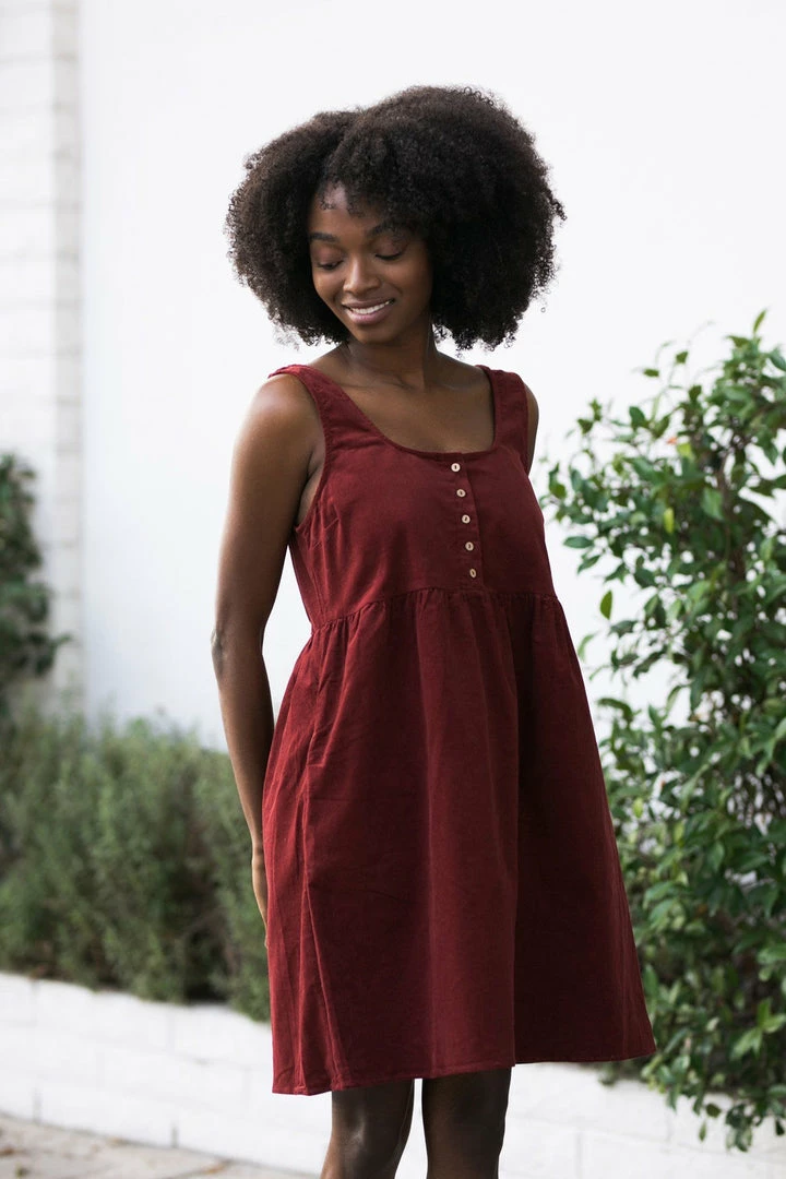 Wishlist Clothing Hayden Corduroy Babydoll Dress