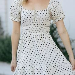 Peach Love California Nadine Dotted Mini Dress Clothing
