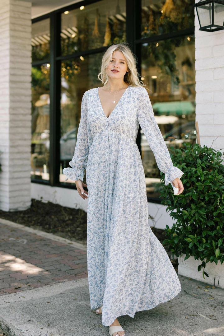 Aakaa Best Sellers Kelsey Long Sleeve Maxi Dress