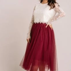 Esley Collection Eloise Tulle Midi Skirt Bridal