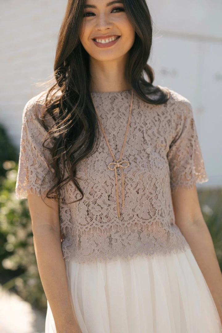 Space 46 Georgia Cropped Lace Top