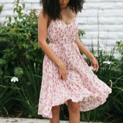 Lush Carmen Pleated Cami Dress Clothing