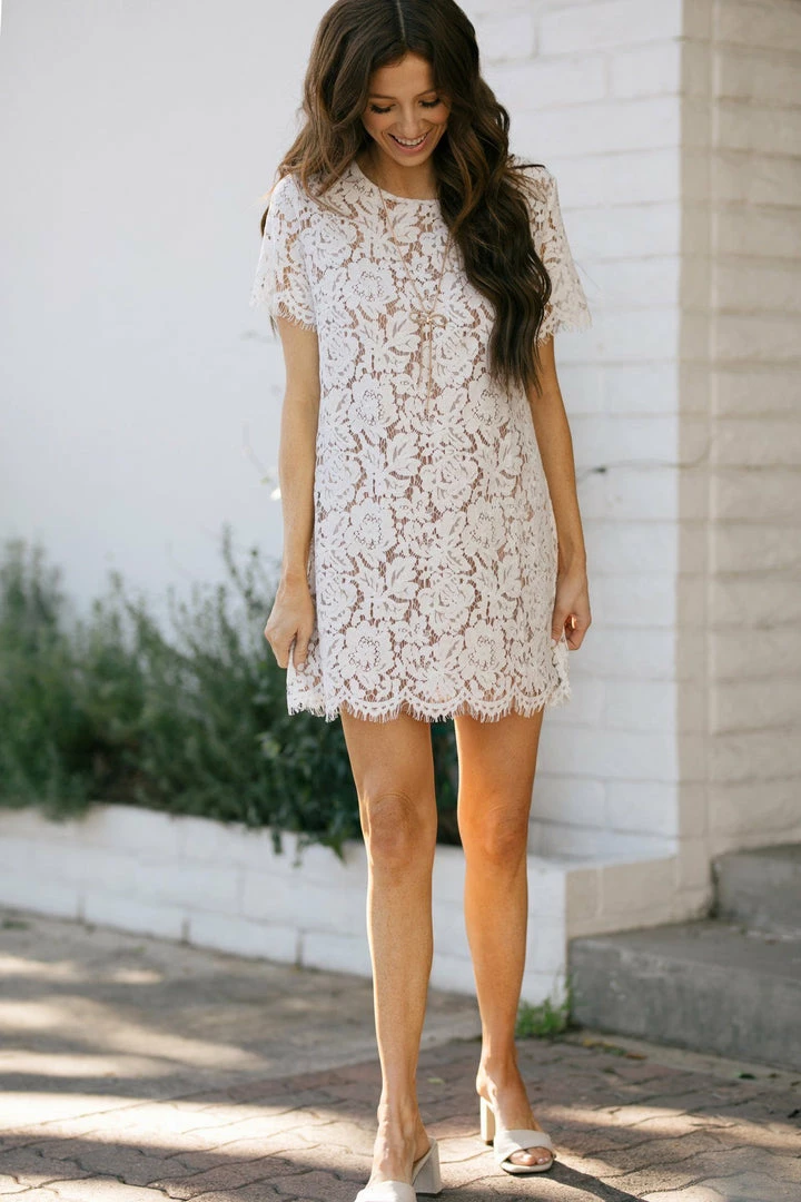 Space 46 Bridal Evie Lace Shift Dress