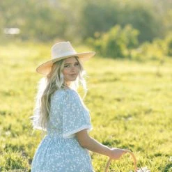 In Loom Pauline Flutter Sleeve Floral Midi Dress Clothing