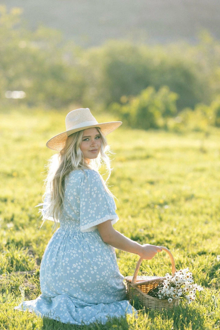 In Loom Pauline Flutter Sleeve Floral Midi Dress Clothing