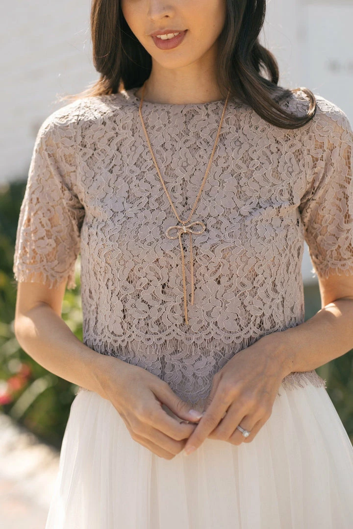 Space 46 Georgia Cropped Lace Top