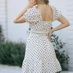 Peach Love California Nadine Dotted Mini Dress Clothing