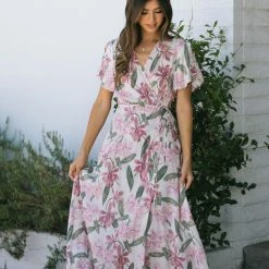 Aakaa Maternity Friendly Gracie Wrap Maxi Dress