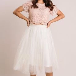 Esley Collection Eloise Tulle Midi Skirt Bridal