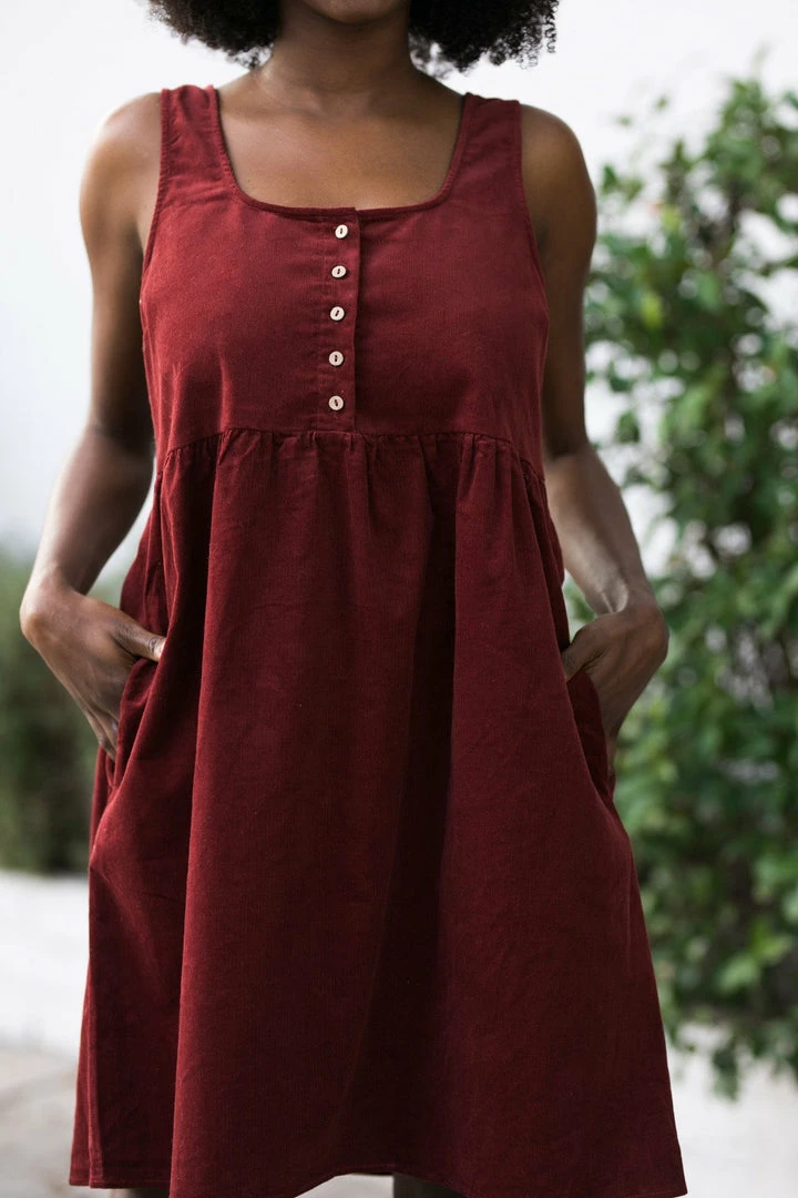 Wishlist Clothing Hayden Corduroy Babydoll Dress